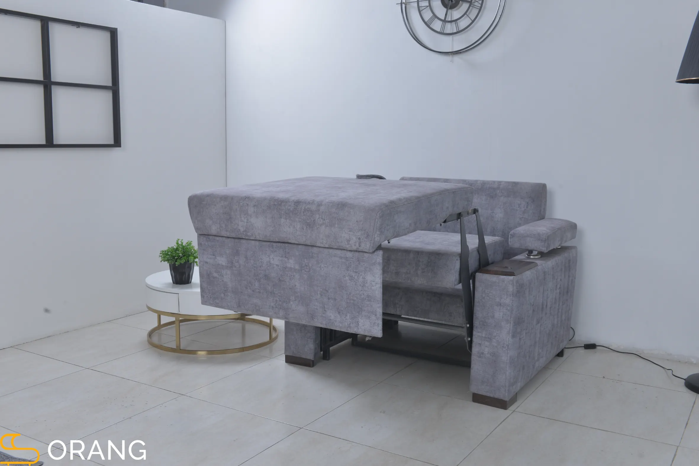 مکنایزم باز شدن مبل تخت خوابشو مدل کاروان دسته دوبل ( 1 نفره ) اورنگ