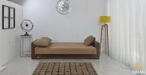 نمای رو به رو حالت تخت کاناپه تخت خواب شو مدل باکسی