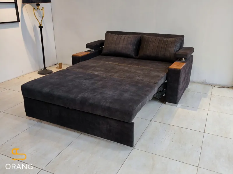 کاناپه تختخواب شو مدل کاروان دسته دوبل تخت دو نفره