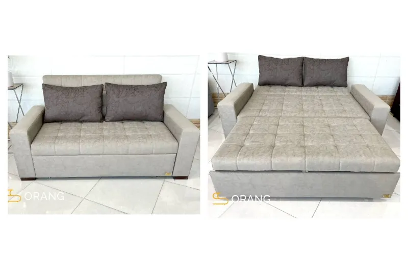 مبل تخت خوابشو دو نفره اورنگ مدل ریلی (عرض ۱۴۰)