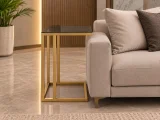 میز عسلی کنار مبلی فلزی C شکل